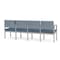 Lesro Lenox Steel 4 Seat Tandem Seating Metal Frame, Silver, RS Rain Song Back, MD Titan Seat LS4103 - alternate 3